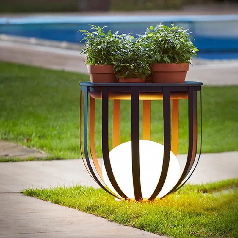 SolarGlow Patio Lantern with Tray