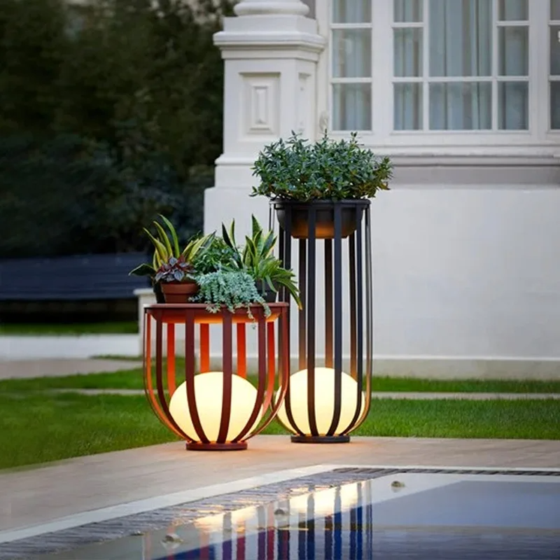 SolarGlow Patio Lantern with Tray