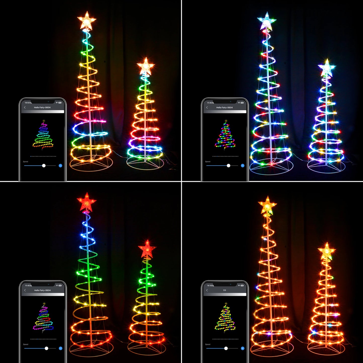 HelloFairy Spiral Christmas Trees Set (1.8m + 1.2m)