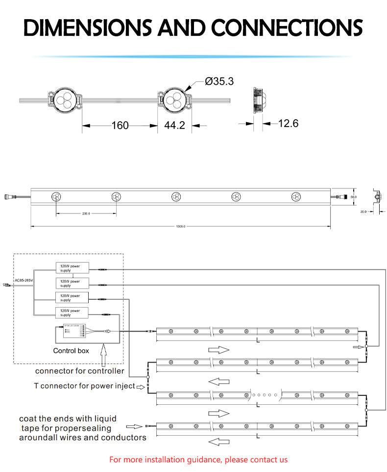 Connection diagram for Permanent Lighting System